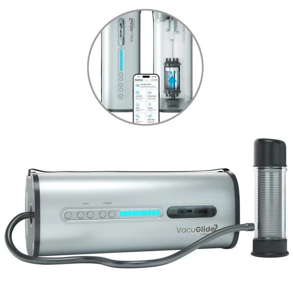 Autoblow VacuGlide 2 Masturbator silber – App-gesteuert & Vakuumfunktion