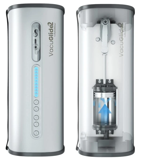 Autoblow VacuGlide 2 Masturbator silber – App-gesteuert & Vakuumfunktion
