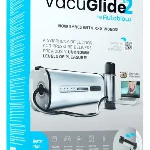 Autoblow VacuGlide 2 Masturbator silber – App-gesteuert & Vakuumfunktion