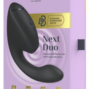 Womanizer Next Duo Schwarz – Dual-Stimulator mit 3D Pleasure Air & Dynamic Dimension Drive