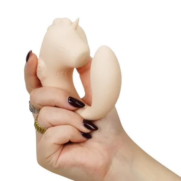 Unihorn C-Horse Coral Throb Dual-Vibrator aus Silikon, 15 cm