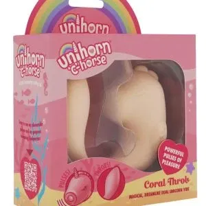 Unihorn C-Horse Coral Throb Dual-Vibrator aus Silikon, 15 cm