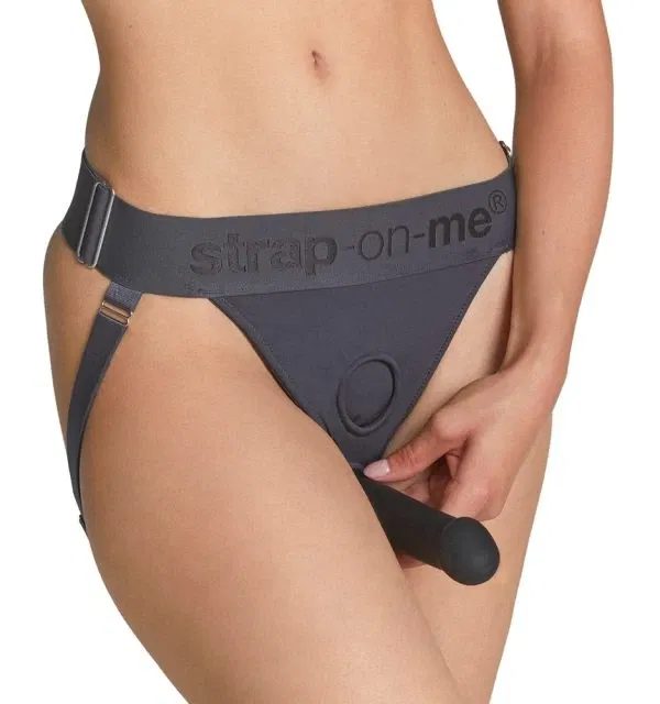 strap-on-me Harness Lingerie Grau One Size Jock-Style