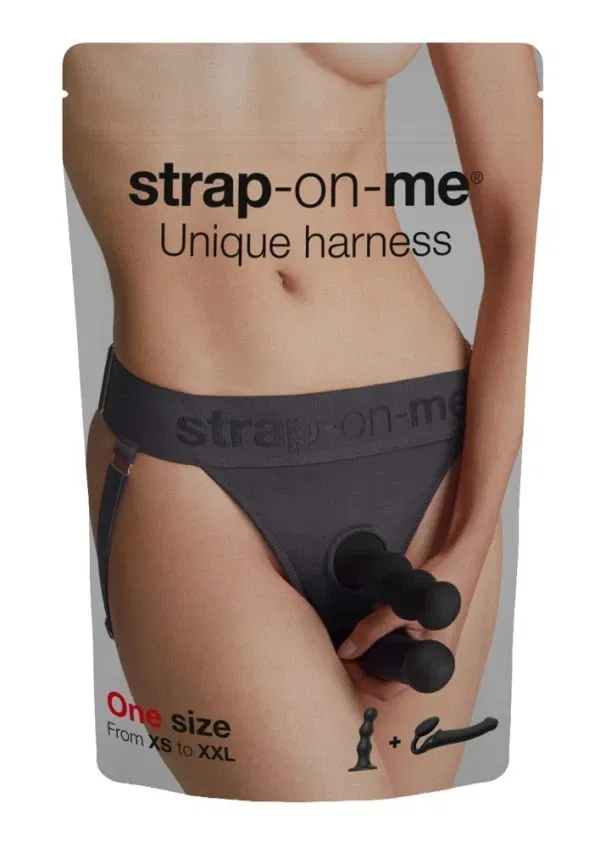 strap-on-me Harness Lingerie Grau One Size Jock-Style