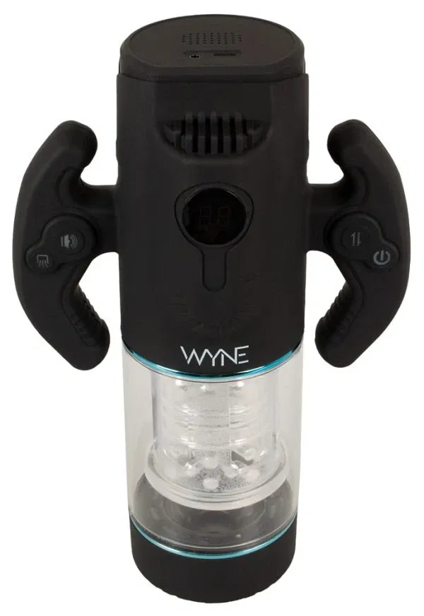 WYNE Masturbator 11 Schwarz – Doppelmotoriger, Vollautomatischer Penis-Stroker mit Sound & Saugfunktion
