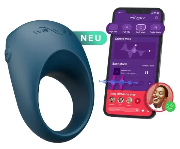We-Vibe Pivot 2 Vibro-Penisring Blau mit App-Steuerung