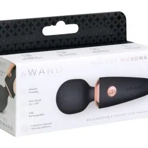 le Wand Mini Microwand Schwarz – Kompakter Mini-Vibrator mit 7 Modi & USB-Ladekabel