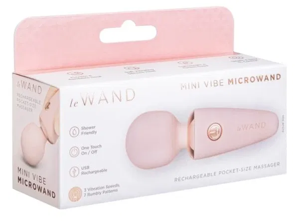 le Wand Mini Microwand Vibrator Rosa – Kompakt & Flüsterleise, USB Wiederaufladbar