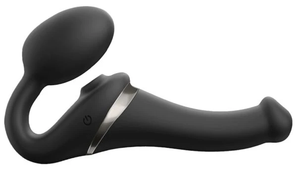 strap-on-me Multi Orgasm Bendable S Vibrator Schwarz mit Fernbedienung