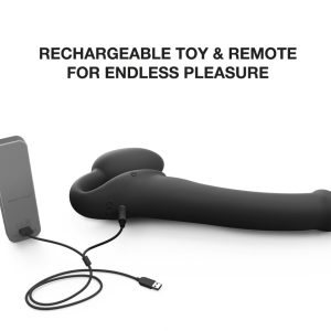 strap-on-me Vibrating Strap-On M Schwarz – 3 Motoren, Fernbedienung, wasserdicht strap-on-me Vibrating Strap-On M Schwarz – 3 Motoren, Fernbedienung, wasserdicht – Bild 5