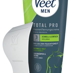 Veet Men Total Pro Haarentfernungscreme 200 ml – Schnelle & Glatte Haut Veet Men Total Pro Haarentfernungscreme 200 ml – Schnelle & Glatte Haut – Bild 1