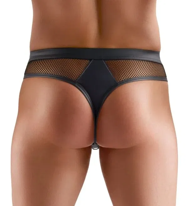 Svenjoyment Netz-Riostring 2XL Schwarz mit goldenen Ringen