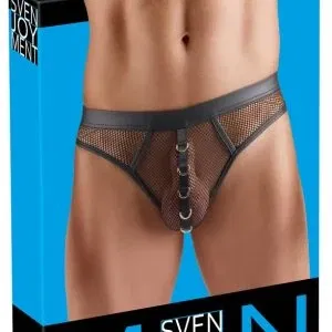 Svenjoyment H.Rio Netz-Rio String 3XL Schwarz mit Goldringen