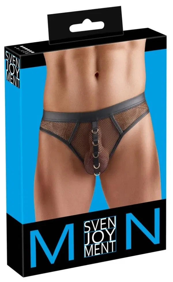 Svenjoyment Netz-Riostring 2XL Schwarz mit goldenen Ringen