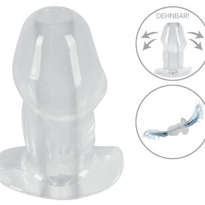 ANOS Butt Plug mit Tunnel transparent 10,2 cm ANOS Butt Plug mit Tunnel transparent 10,2 cm – Bild 2