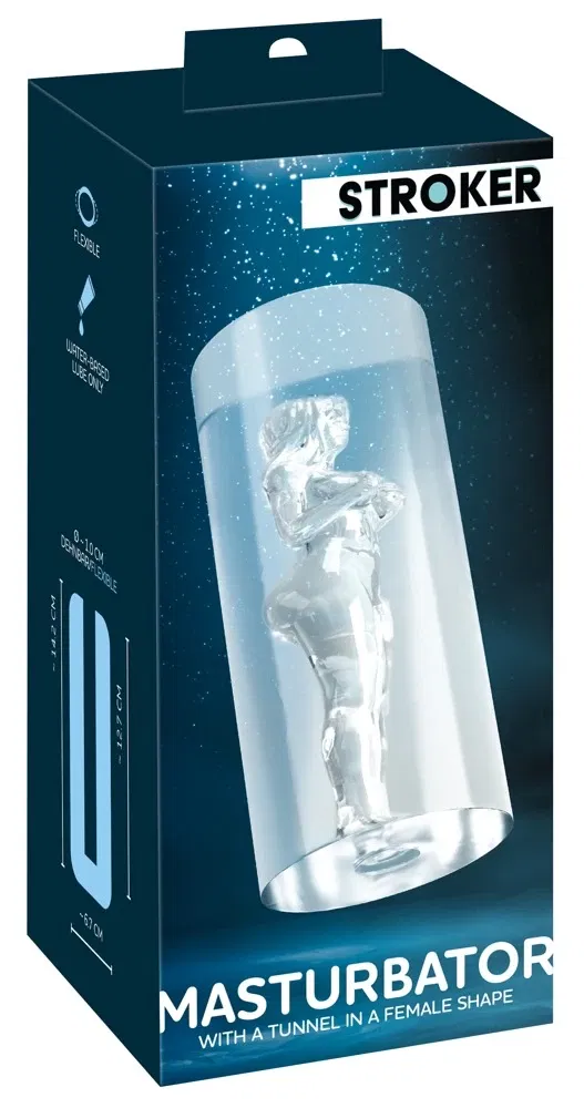 Stroker Female Shaped Tunnel Transparent 14,2 cm Masturbator