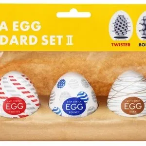TENGA Egg Standard Set 3er Weiß Einmal-Masturbatoren mit Gleitgel