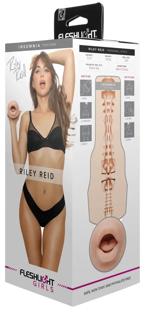 Fleshlight Riley Reid Insomnia Mouth Masturbator hell hautfarben Deep-Throat
