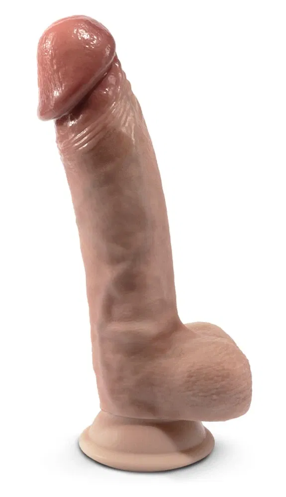 SILEXD Premium Real Skin Dildo 20,5 cm hellhaut mit Saugfuß