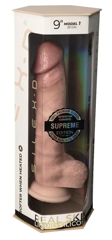SILEXD Real Skin Model 1 Naturdildo 23 cm hautfarben hell mit Saugfuß