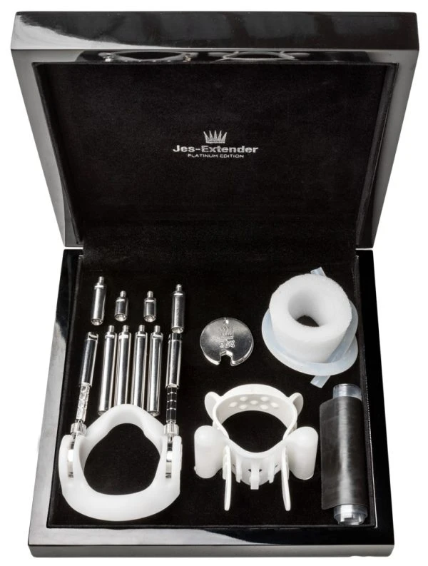 Jes-Extender Platinum Penis-Expander Silbern mit 950er Platinbeschichtung