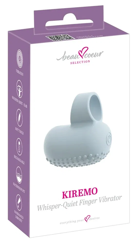 beau coeur Kiremo Finger Vibrator Blau – Leise wasserdicht mit 10 Vibrationsmodi