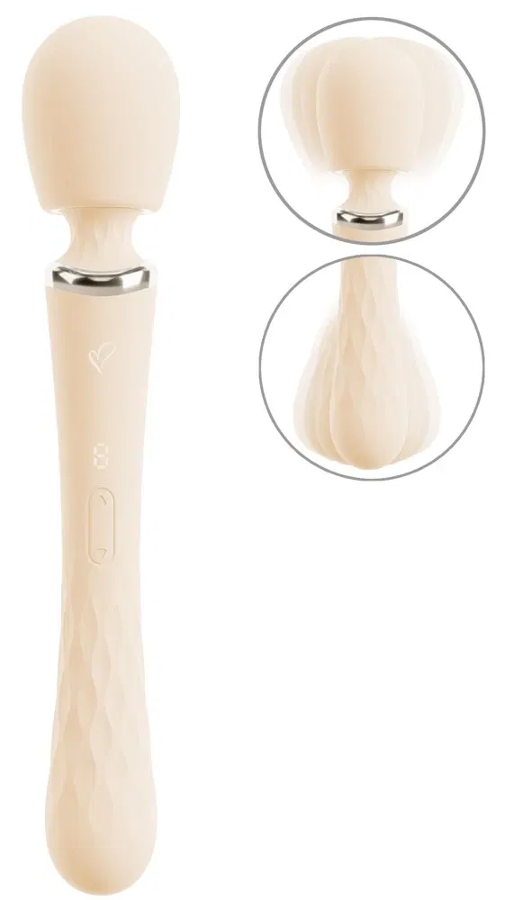 beau cœur Taviro Big Wand Massager Weiß – Wiederaufladbar, 31,7 cm, 9 Vibrationsmodi