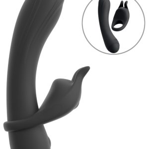 Couples Choice Duo Vibrator 3-in-1 Schwarz – Rabbit-Vibe mit Penisring & 7 Modi Couples Choice Duo Vibrator 3-in-1 Schwarz – Rabbit-Vibe mit Penisring & 7 Modi – Bild 2