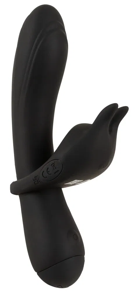 Couples Choice Duo Vibrator 3-in-1 Schwarz – Rabbit-Vibe mit Penisring & 7 Modi