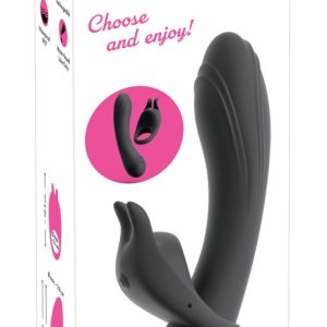 Couples Choice Duo Vibrator 3-in-1 Schwarz – Rabbit-Vibe mit Penisring & 7 Modi Couples Choice Duo Vibrator 3-in-1 Schwarz – Rabbit-Vibe mit Penisring & 7 Modi – Bild 1