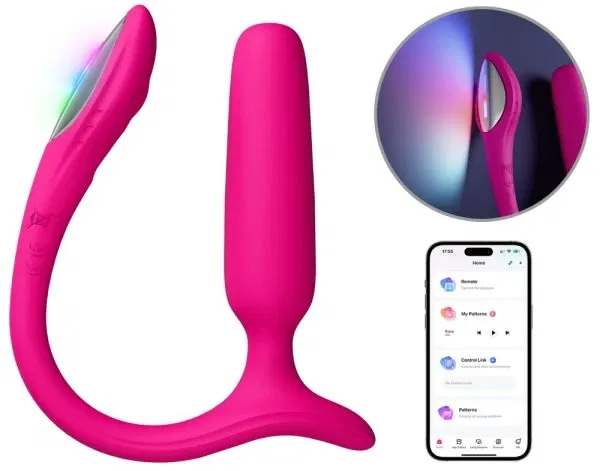 Lovense Lush Anal Plug Pink mit Bluetooth & LED-Lichtshow