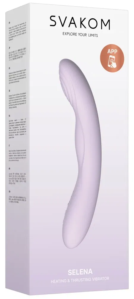 SVAKOM Selena Pastel Lilac Heiz- & Stoßvibrator, 21 cm, lila