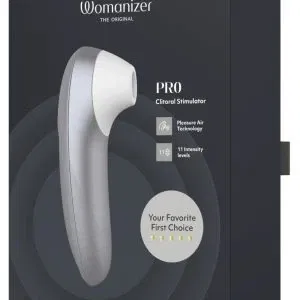 Womanizer Pro Silber – Flüsterleiser Pulsator mit Pleasure Air Technologie