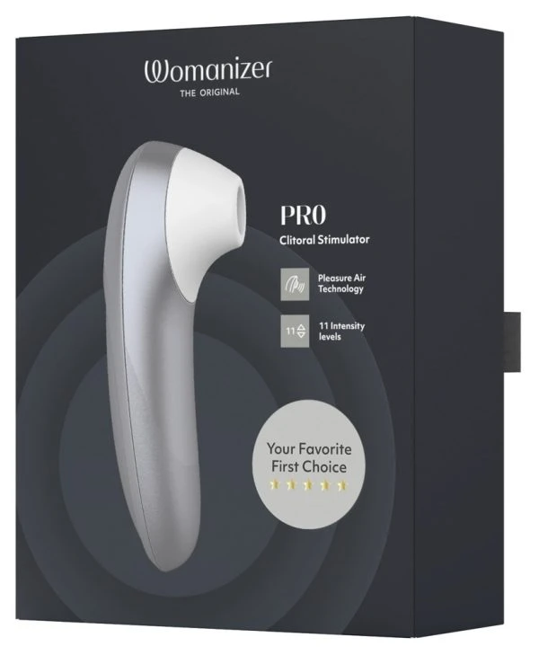 Womanizer Pro Silber – Flüsterleiser Pulsator mit Pleasure Air Technologie