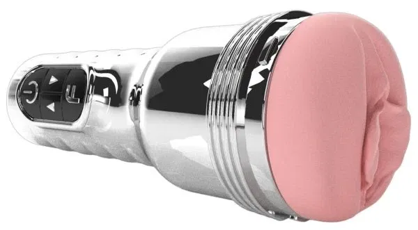 Fleshlight Pink Quiver Vibrations-Masturbator, hellhautfarben, 25 cm, USB-C wiederaufladbar