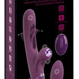 JAVIDA Strapless Strap-On Vibrator purple – Dual Vibrator with Flicking Tongue JAVIDA Strapless Strap-On Vibrator purple – Dual Vibrator with Flicking Tongue - Image 1