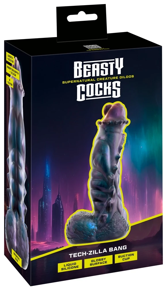 Beasty Cocks Tech-Zilla Bang – Grüner Monster-Dildo 23,5 cm