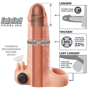 Fantasy X-tensions Vibrating Real Feel 2in Penis Sleeve Fantasy X-tensions Vibrating Real Feel 2in Penis Sleeve - Image 5