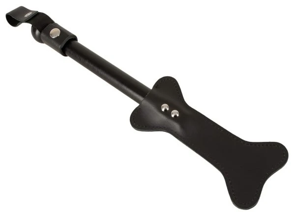 ZADO Leder-Paddel Hundeknochen 38 cm zwart