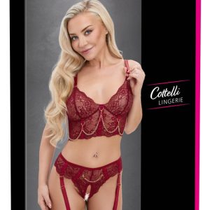 Cottelli LINGERIE BH Set mit Ketten rot Cottelli LINGERIE BH Set mit Ketten rot – Bild 1