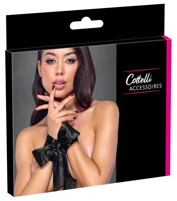 Cottelli ACCESSOIRES Satin Bondage-sjaal Unimaat zwart