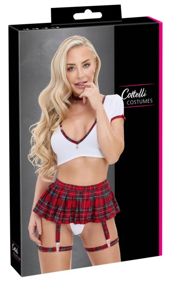 Cottelli COSTUMES Schoolmeisjesset in rood