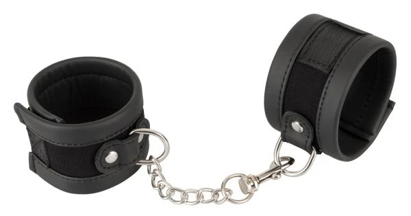Vegan Fetish Handboeien vegan met klittenband zwart