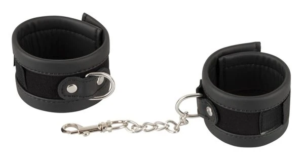Vegan Fetish Handboeien vegan met klittenband zwart