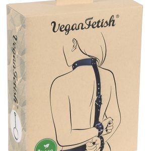 Vegan Fetish Hals-Handfessel Set schwarz Vegan Fetish Hals-Handfessel Set schwarz – Bild 1