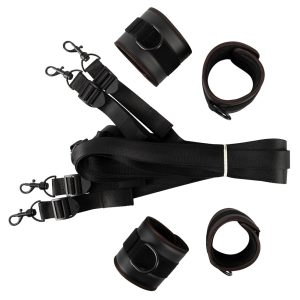 Vegan Fetish Bed Restraint Set black Vegan Fetish Bed Restraint Set black - Image 5