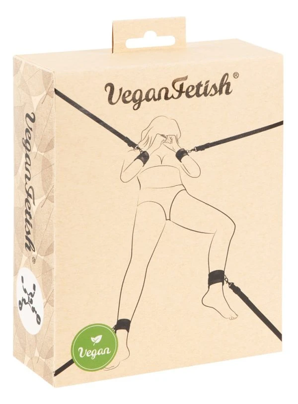Vegan Fetish Bed Restraint Set black