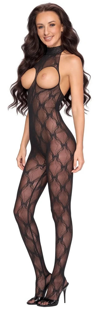 Fantasy by Cottelli Catsuit open zwart S-L Fantasy by Cottelli Catsuit open zwart S-L