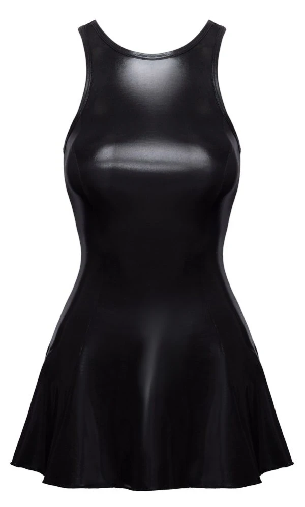 Cottelli PARTY Glanzkleid Wetlook Minikleid schwarz