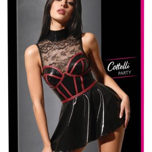 Cottelli PARTY Minikleid Wetlook schwarz/rot Cottelli PARTY Minikleid Wetlook schwarz/rot – Bild 1